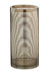 Cylinder Glass Vase Silver