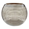 Rounded Glass Vase Silver