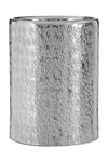 Silver Hammered effect candle holder