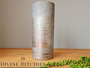 Silver Matte Textured Flower Vase