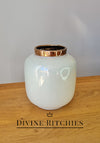 Tony Gold Rim White Vase